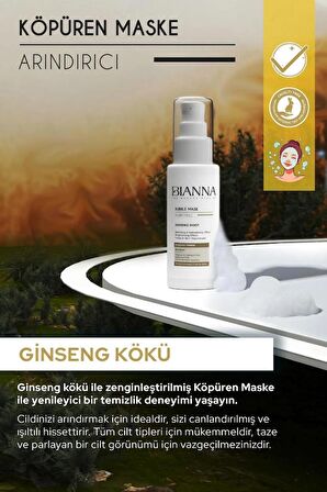 Bianna Bubble Mask Giensang Özlü Köpüren Yüz Maskesi 75 ml