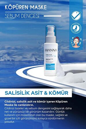 Bianna Bubble Mask Salisilik Asit & Kömür Anti Akne Köpüren Yüz Maskesi 75 ml