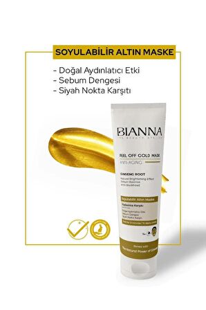 Bianna AntiAging Yaşlanma Karşıtı Siyah Nokta Karşıtı Soyulabilir Maske Giensang 100 ML