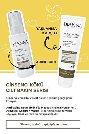 Bianna AntiAging Yaşlanma Karşıtı Siyah Nokta Karşıtı Soyulabilir Maske Giensang 100 ML