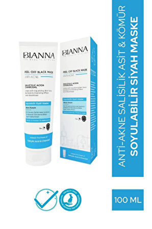 Bianna Anti Acne Akne Karşıtı Soyulabilir Maske Salisilk Asit & Kömür 100 ML