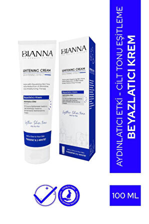 Bianna Beyazlatıcı Whitening Krem Aydınlatıcı ve Cilt Tonu Eşitleyici 100 Ml