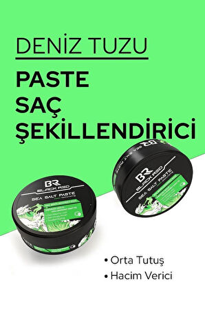 Black Red Sea Salt Paste Saç Şekillendirici Mat Doğal Görünüm Orta Sertlik Wax 120 Ml