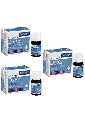 Vitamin D3k2 1000 Iu 20 ml Damla - 3 Adet