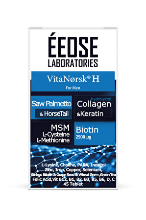 Eeose Vitanorsk H For Men (saç Dökülmesine Karşı, 45 Tablet)