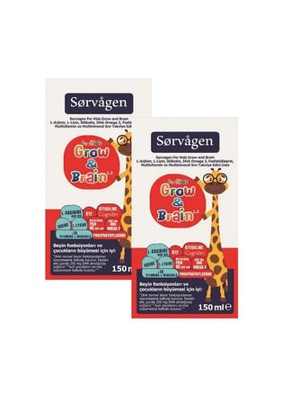 Sorvagen Grow Brain For Kids Sıvı 150 ml 2 Adet