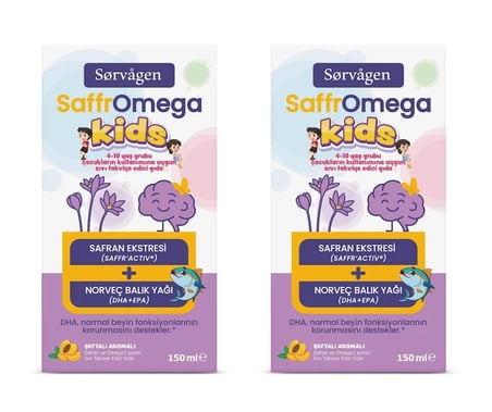 Sorvagen SaffrOmega Kids Safran ve Omega3 150 ml 2 ADET