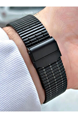 Ferrucci İnce Bilekli Erkeklere Özel Kasa Çap 42 mm Siyah Takvimli Kol Saati