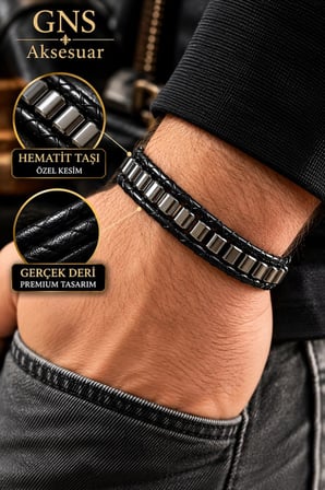 Ferrucci İç Göstergeler Aktif Çelik Kordon Erkek Kol Saati+&Deri Hematit Bileklik Hediyeli