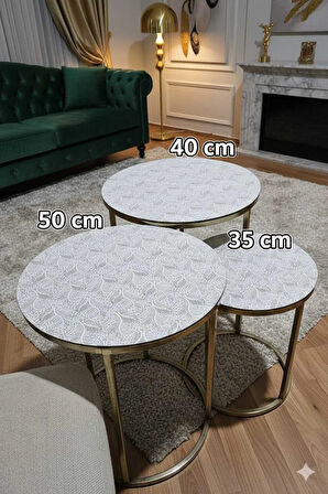 3’lü PVC Sehpa Örtüsü Takımı – Çeyizlik Su Geçirmez, Leke Tutmaz, Şık Tasarım