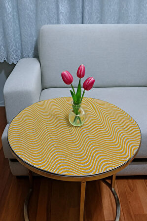 Kullanışlı ve Dekoratif 3’lü PVC Sehpa Örtüsü Takımı Şık Tasarım Oturma Odası Seti Silinebilir