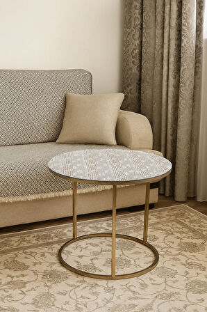 Yuvarlak Dantel Desenli Şeffaf Kaplamalı Masa Örtüsü Çeyizlik Lüks Dekoratif Orta Sehpa Örtüsü