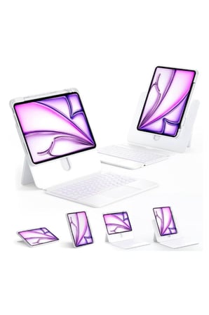 iPad Pro 11" 2018/20/21/22 ile Uyumlu 360 Dönebilen Standlı Işıklı RiSSer Türkçe Q Klavyeli Tablet Kılıfı