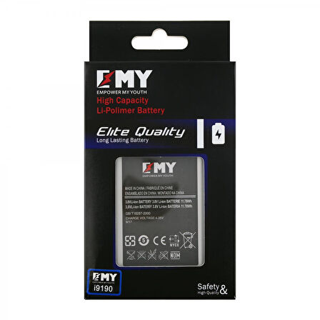 Teknonet Samsung Galaxy i9190 S4 Mini Uyumlu Emy B500BE 1900 MAh Batarya NT-26418