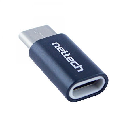 Nettech Micro USB To Type-C Dönüştürücü (Siyah)