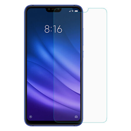 Xiaomi Mi 8 Lite Uyumlu Şeffaf Temperli Cam Ekran Koruyucu