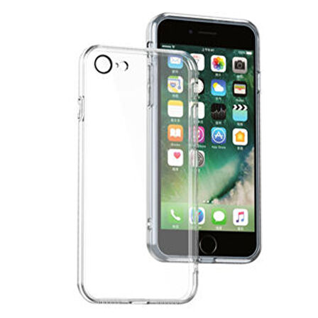 iPhone 6 / 6s Uyumlu Lüx Seri Kamera Korumalı Şeffaf Silikon Kılıf