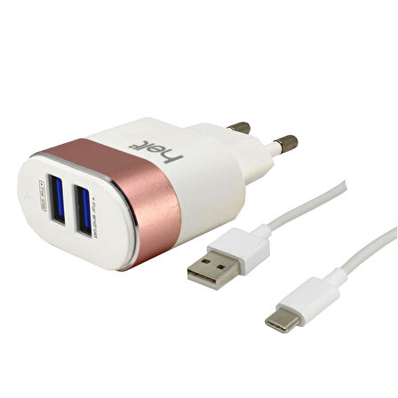 Helt HT-15 10W 2400 mAh Type-C Kablo + Şarj Aleti (Beyaz)