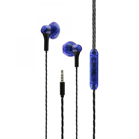 Nettech NT-38 3.5 Jack Girişli Kulak İçi Kulaklık (Mavi)