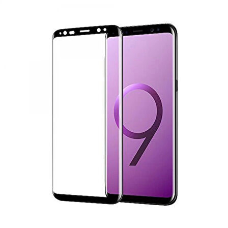 Samsung Galaxy G960 S9 Uyumlu Uyumlu Ön Koruma Polymer Nano Ekran Koruyucu (Siyah)