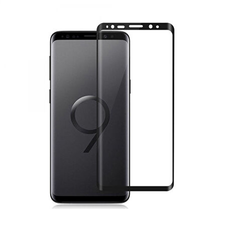 Samsung Galaxy G965 S9 Plus Uyumlu Ön Koruma Polymer Nano Ekran Koruyucu (Siyah)
