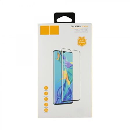 Samsung Galaxy G965 S9 Plus Uyumlu Ön Koruma Polymer Nano Ekran Koruyucu (Siyah)