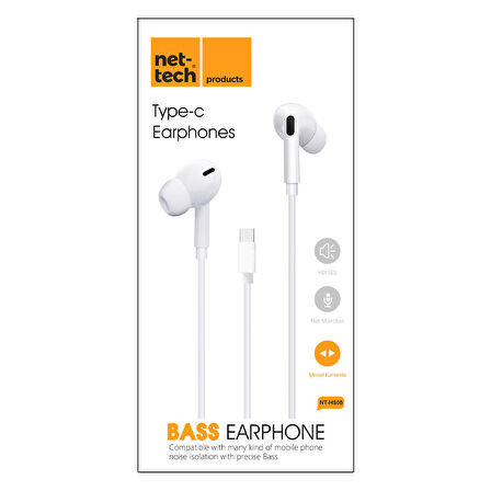 Nettech NT-HS05 Type-C Girişli Kulak İçi Kulaklık