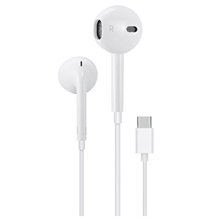 Nettech NT-HS10 Type-C Girişli Kulak İçi Kulaklık (Beyaz)