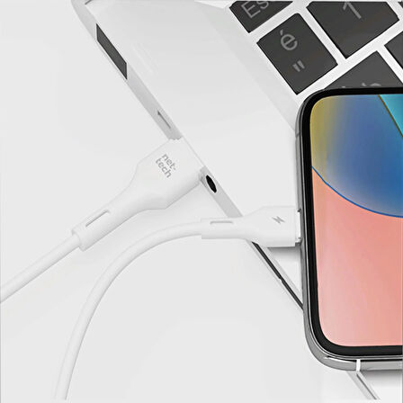 Nettech NT-DC08 3.4A Plastik 100 Cm Lightning Şarj ve Data Kablosu NT-DC08