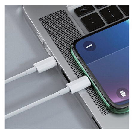 Nettech NT-DC10 2.4A Plastik 100 Cm Type-C To Lightning Şarj ve Data Kablosu (Beyaz)