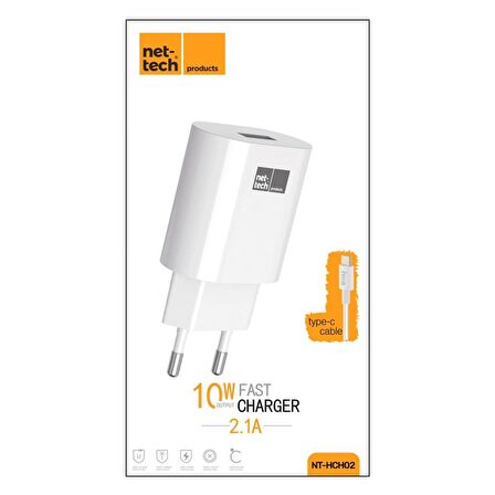 Nettech NT-HCH02 Type-C Hızlı Şarj Aleti Beyaz