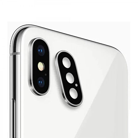 Teknonet Apple iPhone X Uyumlu Çerçeveli Kamera Camı VR-13160