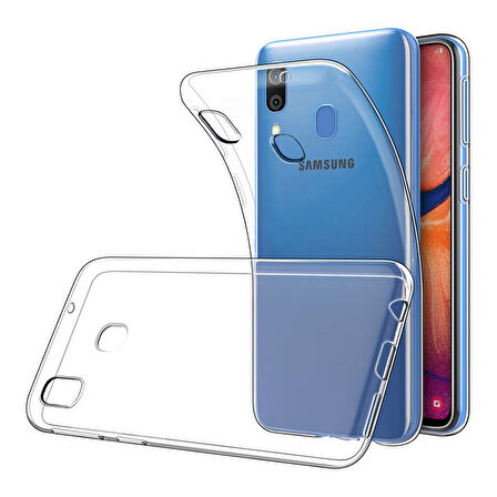 Samsung Galaxy A20s Uyumlu Lux Seri Premium Şeffaf Silikon Kılıf