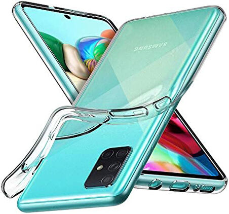 Samsung Galaxy A71 Lux Seri Kamera Korumalı Premium Şeffaf Silikon Kılıf