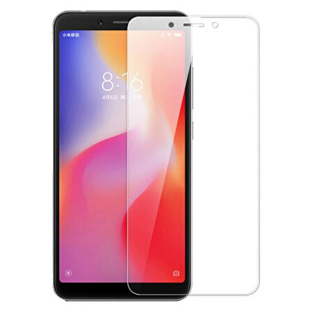Xiaomi Redmi 6 Uyumlu Şeffaf Temperli Cam Ekran Koruyucu