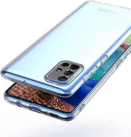 Samsung Galaxy A51 Lux Seri Kamera Korumalı Premium Şeffaf Silikon Kılıf