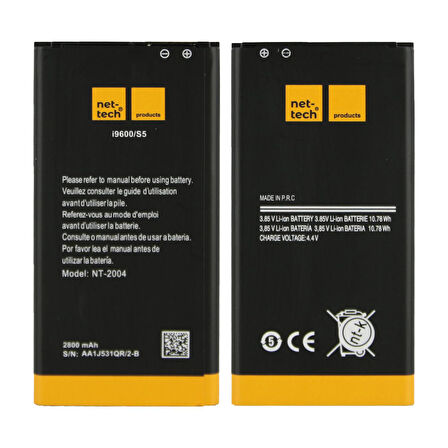 Teknonet Samsung Galaxy G900 S5 Uyumlu Nettech 2800 MAh Batarya NT-32425
