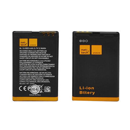 Teknonet Uyumlu Nettech BL-5J 800 MAh Batarya NT-32437