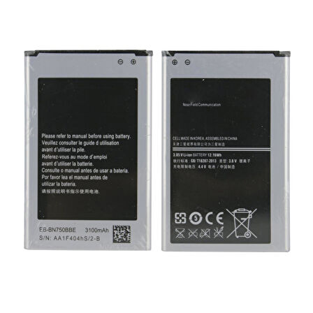 Teknonet Samsung Galaxy N7500 Note 3 Neo Uyumlu Samsung EB-BN750BBE 3100 MAh Batarya NT-3758