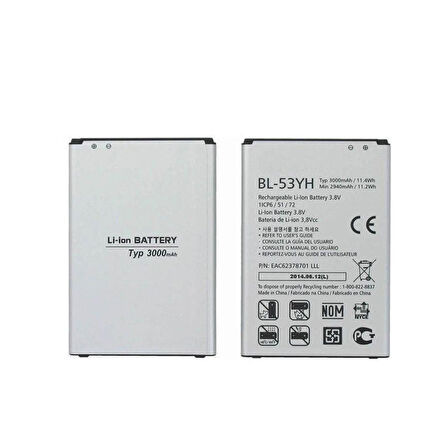 Teknonet LG G3 Uyumlu LG BL-53YH 3000 MAh Batarya NT-3765