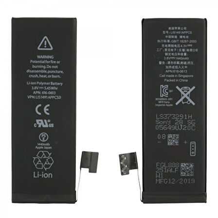 Teknonet Apple iPhone 5 Uyumlu Apple Apn 616-0613 1440 mAh Batarya NT-5354