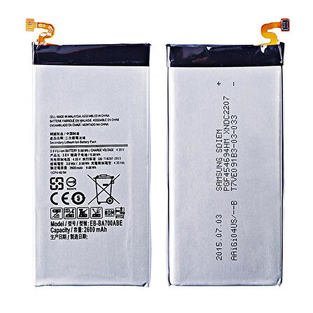 Teknonet Samsung Galaxy A700 A7 2015 Uyumlu Samsung EB-BA700ABE 2600 MAh Batarya NT-7554