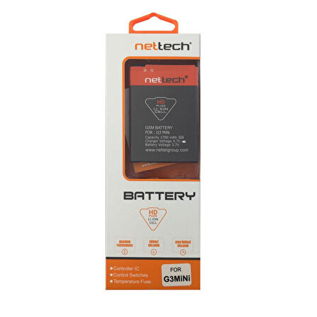 Teknonet LG G3 Mini Uyumlu Nettech NT-10509 1700 MAh Batarya NT-10509