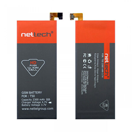 Teknonet Turkcell T50 Uyumlu Nettech 2300 MAh Batarya NT-10514