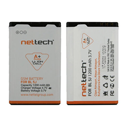 Teknonet Nokia 5230 Uyumlu Nettech BL-5J 1200 MAh Batarya NT-10885