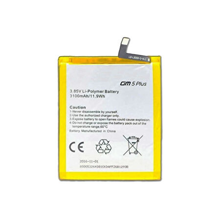 Teknonet General Mobile GM5 Plus Uyumlu General Mobile 3100 MAh Batarya NT-15455