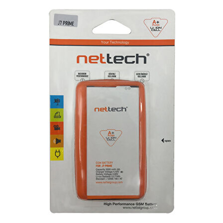 Teknonet Samsung Galaxy G610 J7 Prime Uyumlu Nettech 2900 MAh Batarya NT-21448