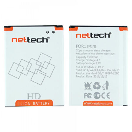 Teknonet Samsung Galaxy J105 J1 Mini Uyumlu Nettech NT-21451 1500 MAh Batarya NT-21451