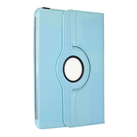 iPad Air 11 M3 360 Dönen Standlı Kapaklı Kılıf (Mavi)