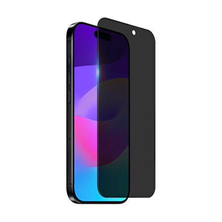 iPhone 17 Pro Max Kolay Uygulama Aparatlı Dust Proof Privacy Temperli Hayalet Cam Ekran Koruyucu